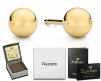 PIĘKNE DUŻE ZŁOTE KOLCZYKI 333 KULKI 7 mm SZTYFT