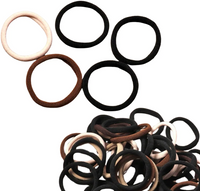 Zestaw 50 sztuk proste brązowe czarne elastycznych gumek do włosów