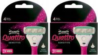 6x Wkłady Nożyki WILKINSON Quattro for WOMEN Sensitive