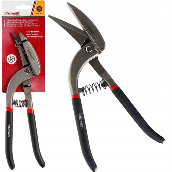 NOŻYCE DO BLACHY PELIKAN LEWE 300mm DEKARSKIE SCHMITH zdjęcie 1