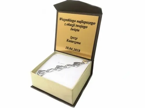 KOMPLET BIŻUTERII SREBRNEJ 925 AŻUROWY CYRKONIE SWAROVSKI + GRAWER GRATIS na Arena.pl