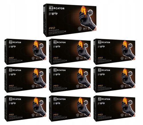 rękawice nitrylowe 50 szt. 9-l gogrip black - 10 op. na Arena.pl