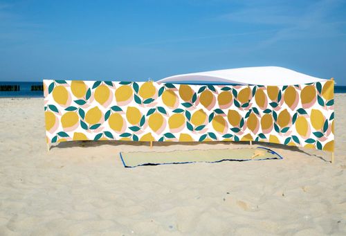 PARAWAN PLAŻOWY Cytrynki z indywidualnym  napisem 5 PANELI 13.5 na Arena.pl