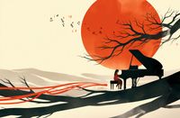 Plakat 86,4x56,8cm Pianistka