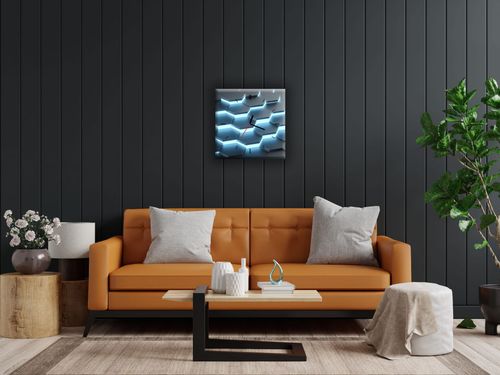 ZEGAR SZKLANY KWADRATOWY - Geometria na Arena.pl