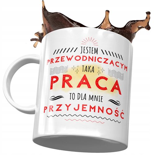 Kubek Dla Przewodniczącego Praca To Przyjemność Z Nadrukiem Ze Zdjęciem na Arena.pl