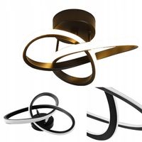 Lampa Sufitowa Żyrandol LED Nowoczesna Wstęga Supeł Duża LOFT