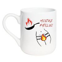 KUBEK "MISTRZ PATELNI" Wzór - Elegant Biały 330 ml