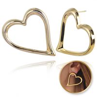 Kolczyki Ze Stali Szlachetnej Platerowane 14K Złotem Serca Kst3354