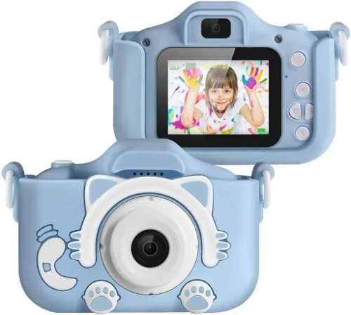 APARAT CYFROWY DLA DZIECI Dziecka Fotograficzny RÓŻOWY KOTEK + KARTA 4GB na Arena.pl