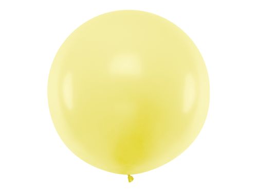 Balon okrągły 1m, Pastel Light Yellow na Arena.pl