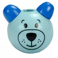 Drewniana główka MIŚ misie buzia 24mm błękitny