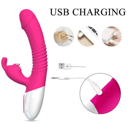 wibrator  silicone vibrator usb 7 powerful licking and thrusting modes na Arena.pl