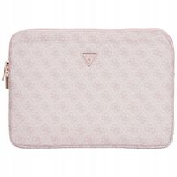 Etui na laptopa GUESS Sleeve 4G Zipper Pocket Triangle Logo 14 cali Różowy
