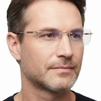 Bezramkowe okulary zerówki do komputera z filtrem Blue Light 25188A złoty