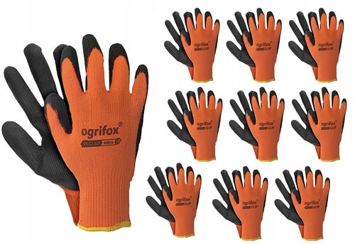 rękawice robocze / ocieplane / pomarańczowo-czarne / rozmiar: 10 - xl na Arena.pl