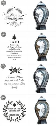 Latarenka nagrobna z imieniem i datą nowoczesny znicz wszystkich świętych na Arena.pl