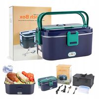 ELEKTRYCZNY POJEMNIK NA ŻYWNOŚĆ LUNCH BOX 1,8L PODGRZEWACZ DO AUTA BIURA