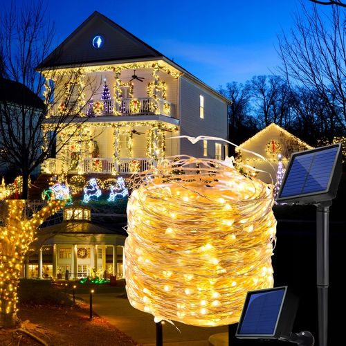 Lampki solarne CHOINKOWE do ogrodu 200 LED DRUCIK świąteczne ZEWNĘTRZNE 20m na Arena.pl