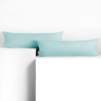 Poszewka na poduszkę wałek bawełna AMBER 20x120 2szt. błękitna DecoKing