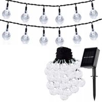 GIRLANDA SOLARNA LAMPKI SOLARNE 20LED 5M OGRODOWA NA BALKON sznur ŚWIE