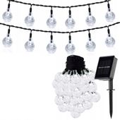 GIRLANDA SOLARNA LAMPKI SOLARNE 20LED 5M OGRODOWA NA BALKON sznur ŚWIE