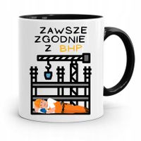 Kubek Czarny Budowlańca Majstra Fachowca Prezent Z Nadrukiem Ze Zdjęciem