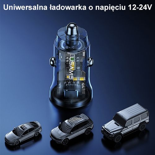 usams ład. sam. 1xusb+1xusb-c c32 30wfast charge niebieski/blue na Arena.pl