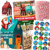 KALENDARZ ADWENTOWY - ŚWIĄTECZNE DOMKI NA PREZENT DLA DZIECKA - ZESTAW