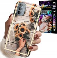 ETUI DO MOTOROLA G31 / G41 - KWIATISTY WZÓR SŁONECZNIK SŁONECZNIKI