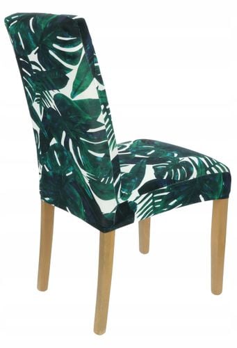 Pokrowiec Na Krzesło Monstera Zielone Liście Palmy Wzory Elastyczny na Arena.pl