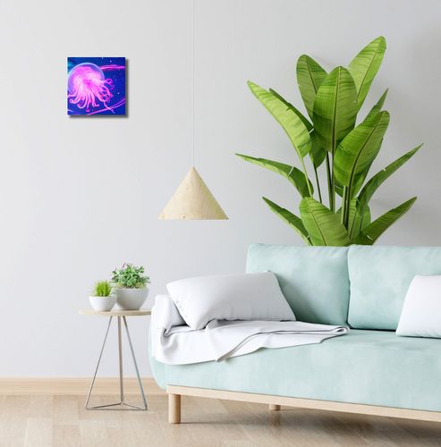 Obraz 20x20cm Neonowa Meduza na Arena.pl