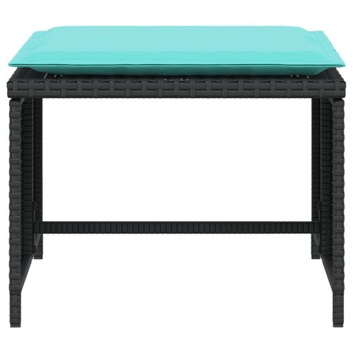 Krzesło ogrodowe z podnóżkiem, czarne, polirattan na Arena.pl