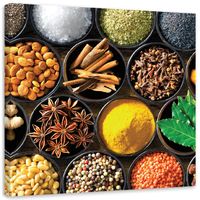 Obraz na płótnie, Kuchenne przyprawy 40x40 40x40
