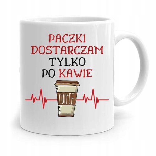 Kubek Prezent Dla Kuriera Dostarczam Po Kawie Z Nadrukiem Ze Zdjęciem na Arena.pl