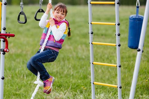 plac zabaw do ogrodu Fitness basic - żółty na Arena.pl