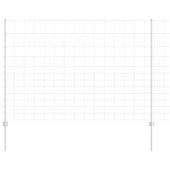 Ogrodzenie z słupkami Srebrny 1.5 x 25 m Stal