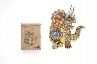 Puzzle drewniane eko 130 Triceratops A3 Praca zbiorowa