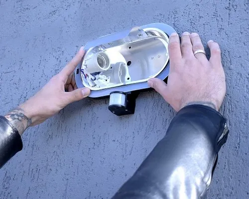 Lampa ścienna zewnętrzna + czujnik ruchu zmierzchu na Ganek Przed wejście na Arena.pl