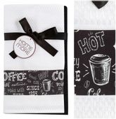 Ściereczka i ręcznik komplet kuchenny 3D 40x60 2szt Greno Hot Coffee