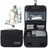 Kosmetyczka Męska Wisząca Organizer Rozkładany XXL  E1_12_Czarny