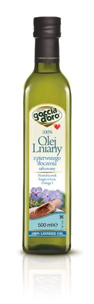 Goccia d’oro Olej lniany 500 ml zdjęcie 2