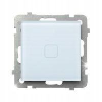ŁĄCZNIK DOTYK POJEDYNCZY OSPEL SONATA TOUCH WiFi ŁPDT-1RS/m/31 BIAŁE SZKŁO