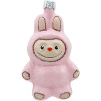 Bombka choinkowa ręcznie malowana - Labubu pastelowe: różowe