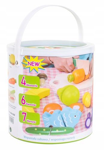 Zestaw DREWNIANYCH Warzyw Owoców Do KROJENIA NA RZEP MEGA ZESTAW NA PREZENT na Arena.pl