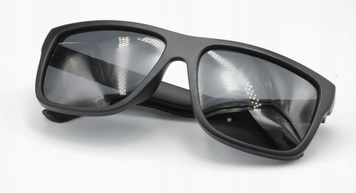 OKULARY PRZECIWSŁONECZNE MĘSKIE POLARYZACYJNE Z ETUI GRATIS DUŻE CZARNE na Arena.pl