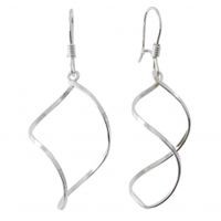 SREBRNE WISZĄCE KOLCZYKI PRZESTRZENNE SREBRO PRÓBY 925