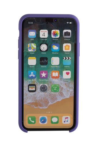 GUESS SILICONE CASE - iPhone XS Max - PURPLE na Arena.pl