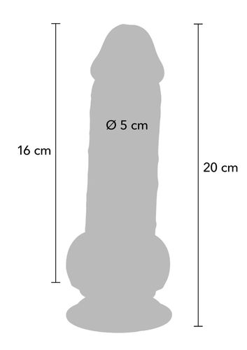 Deluxe Dual Density Thick Dildo Tpe 20 Cm na Arena.pl