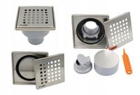 KRATKA ŚCIEKOWA 10X10cm SYFON HYDRAULICZNY I SUCHY